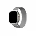 Correa Acero Inoxidable Magnetica Apple Watch 42 / 44 / 45 / 46 / Ultra 49 Mm - Plata
