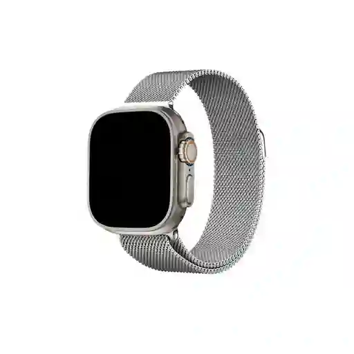 Correa Acero Inoxidable Magnetica Apple Watch 42 / 44 / 45 / 46 / Ultra 49 Mm - Plata