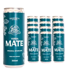 Pack X 12 Uni Bebida Energizante Natural Yerba Mate El Buen Pastor 355ml
