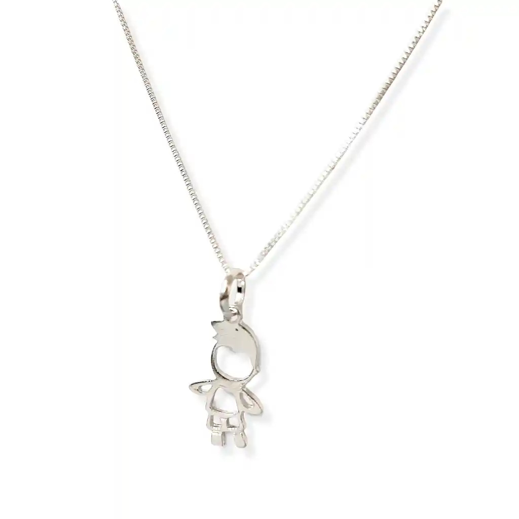 Collar Niño Calado Plata Fina 925
