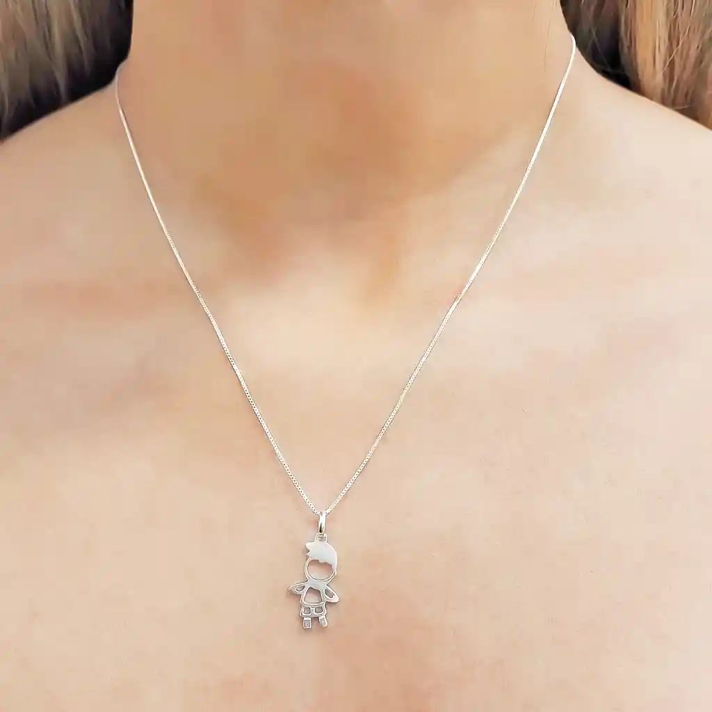 Collar Niño Calado Plata Fina 925