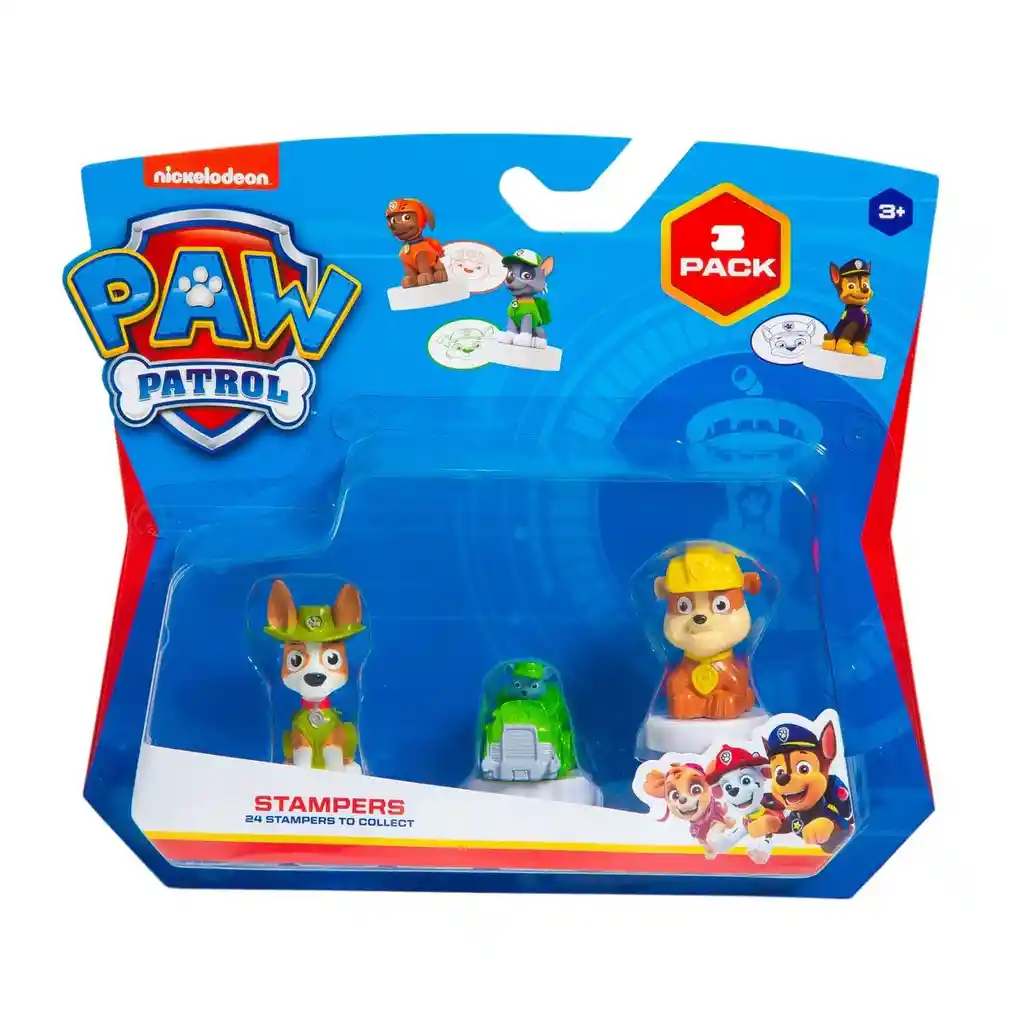Set De 3 Timbres Paw Patrol