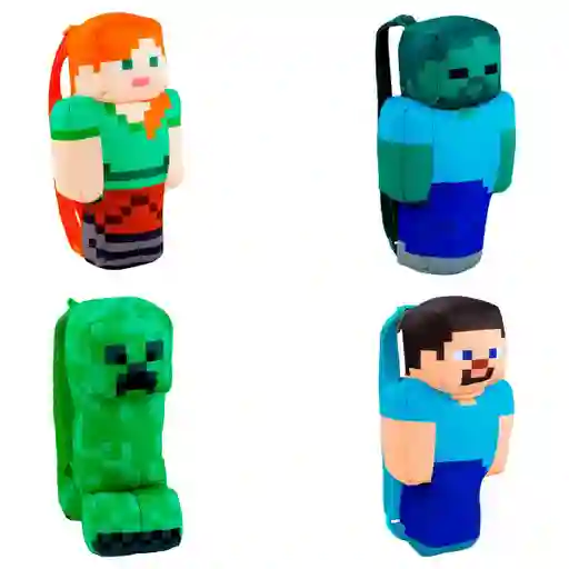 Mochila Peluche 30 Cms Minecraft