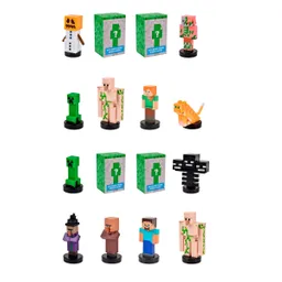 Pack De Lujo 8 Figuras Timbre Minecraft