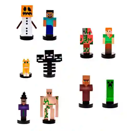 Pack De 2 Figuras Timbre Minecraft