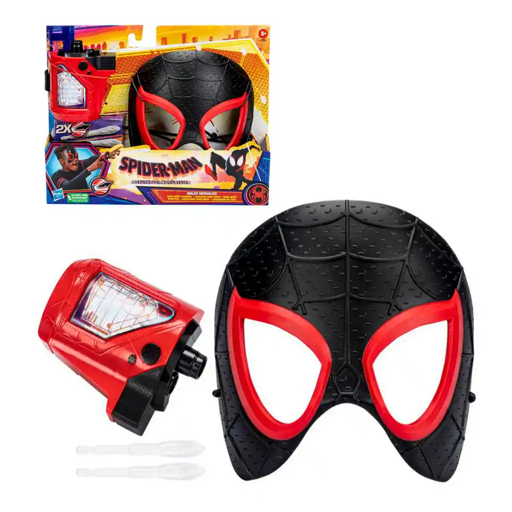 Spiderman Spiderverse Minilanzador Y Mascara - Miles Morales