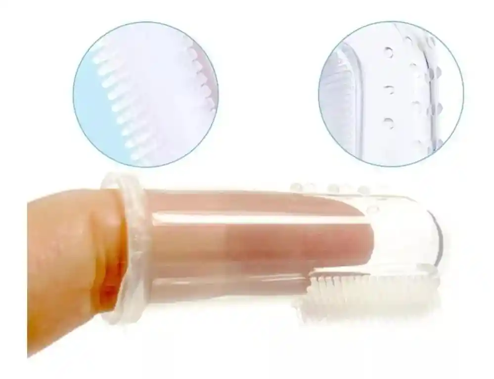 Cepillo De Dientes Para Bebes Tipo Dedal Con Estuche