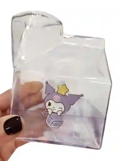 Vaso De Vidrio Forma Cartón De Leche Kuromi Kawaii