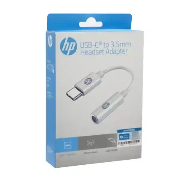 Hp Adaptador Usb-c A 3.5mm Plug Usb-c Interface Para Audífonos White/blanco Dhc-tc130