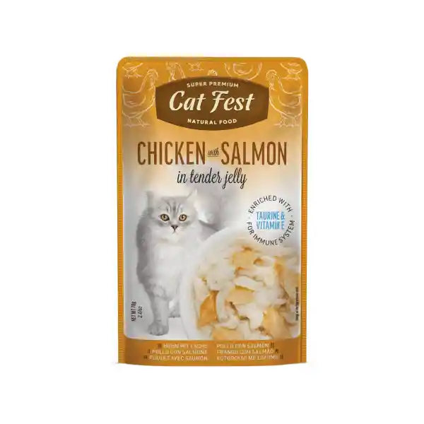 Cat Fest Pouch Chicken With Salmon 70g