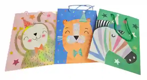 Bolsa De Regalo 23x18x10cm Animales