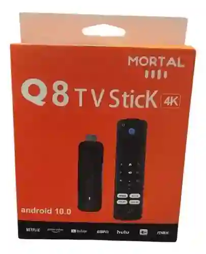Tv Stick 4k Mortal Q8 3.ª Generación Con Control De Voz, 2 Gb + 16 Gb, Color Negro