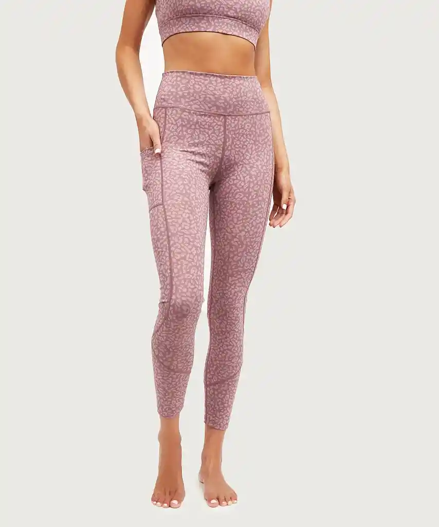 Calza Deportiva Active Animal Print Xl Rosado
