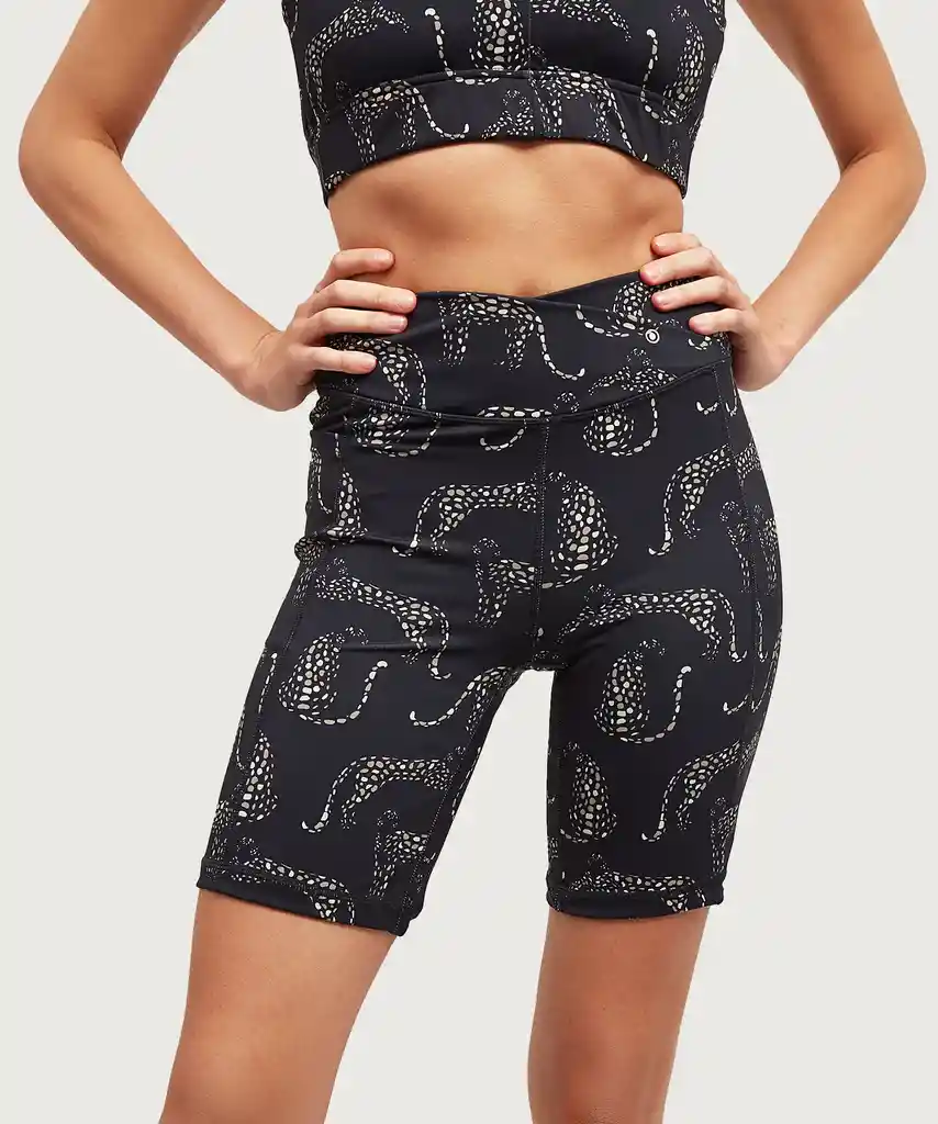 Short Deportivo Active Biker Tigres L Negro