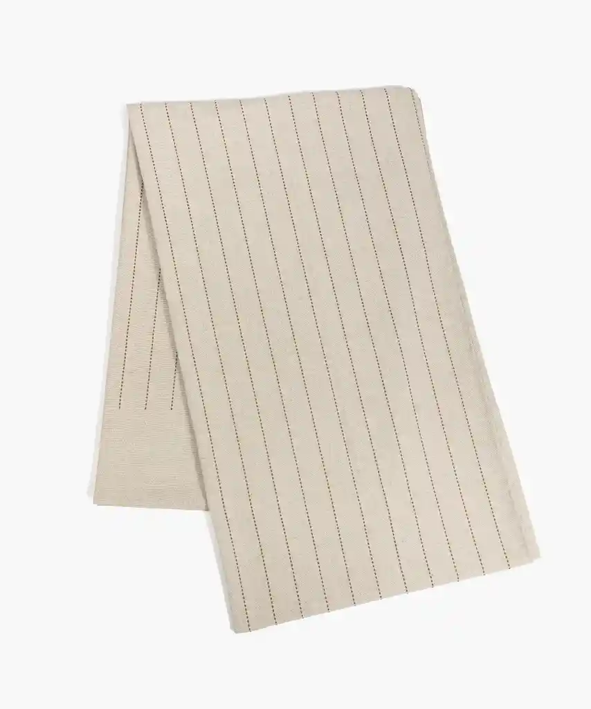 Mantel Líneas Bordadas 150 X 250 Cm Beige