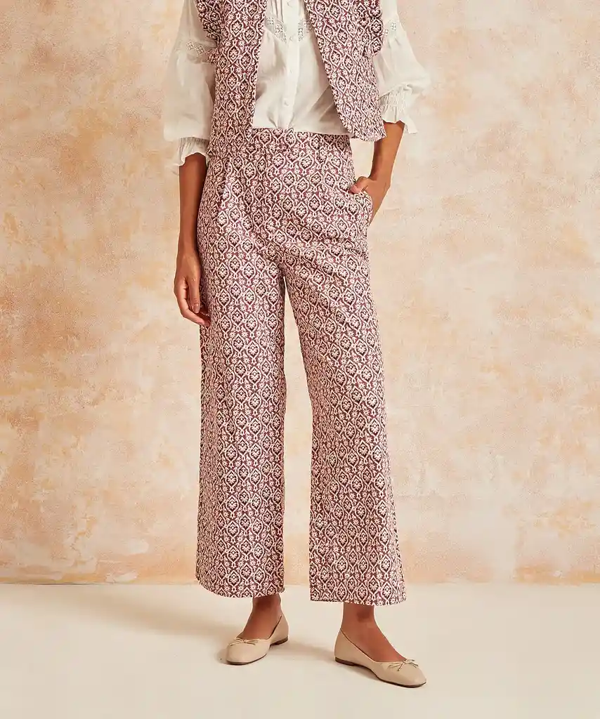 Pantalón Boho 34 Morado