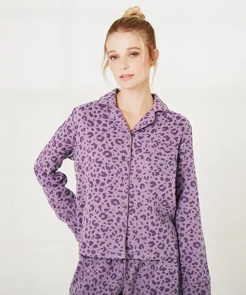 Pijama Dreamy Animal Print Xs Morado