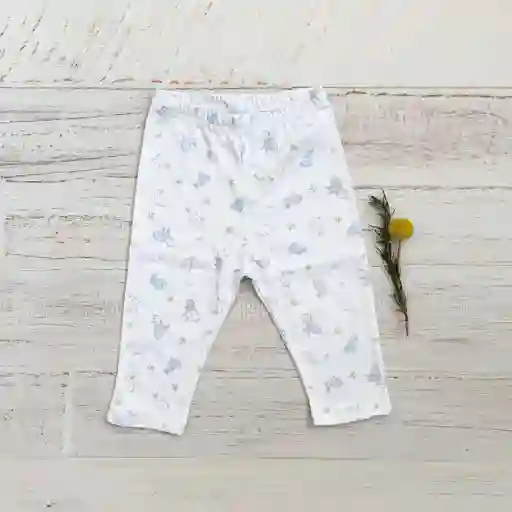 Pantalon Conejo Celeste Talla 6/9 Meses