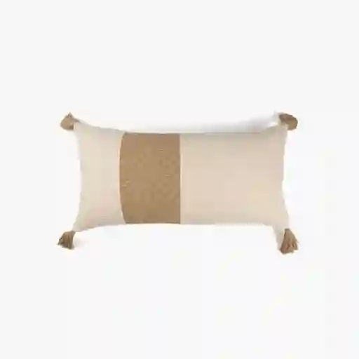 Cojín Algodón Líneas Gruesas Blanco