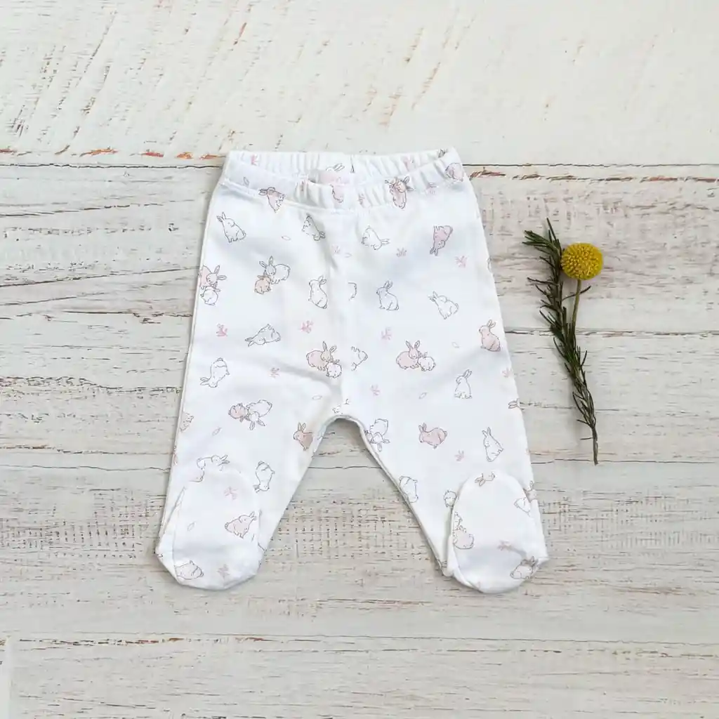 Pantalon Conejo Rosado Talla 3/6 Meses