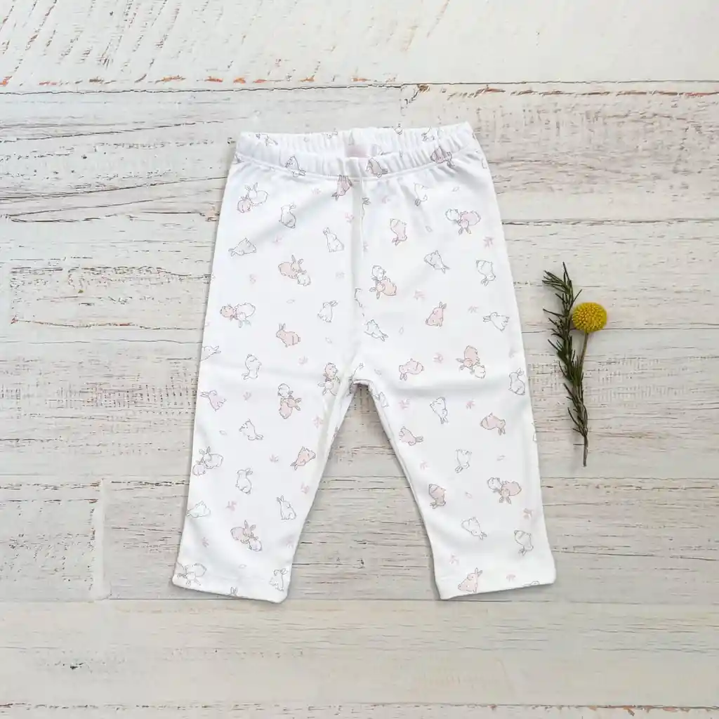 Pantalon Conejo Rosado 6/9 Meses
