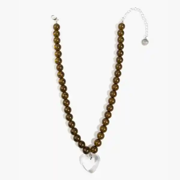 Collar Borlas Corazón Verde