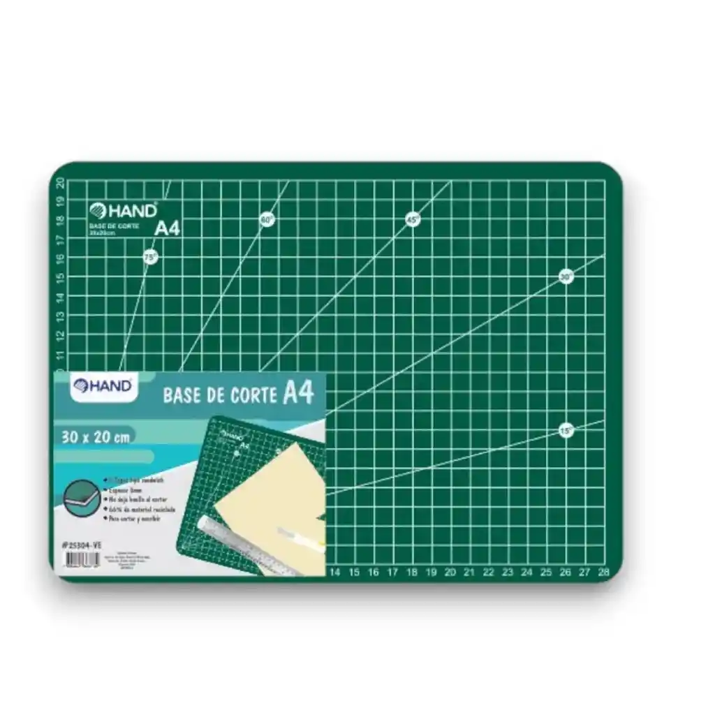 Base De Corte 30x20cm 3mm A4 Verde Hand