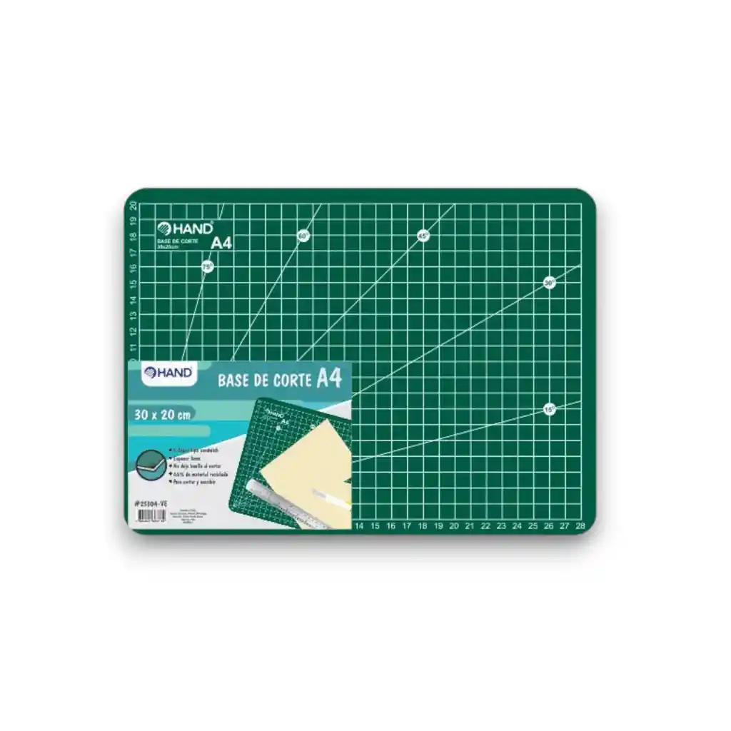 Base De Corte 30x20cm 3mm A4 Verde Hand
