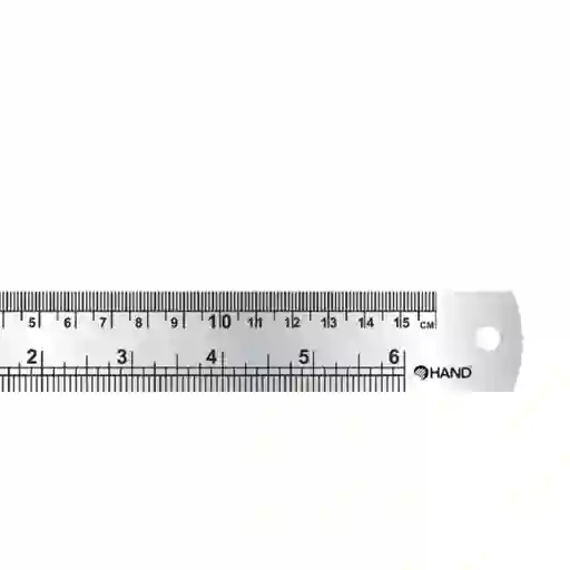 Regla Metalica 15cm, Acero Inoxidable Hand