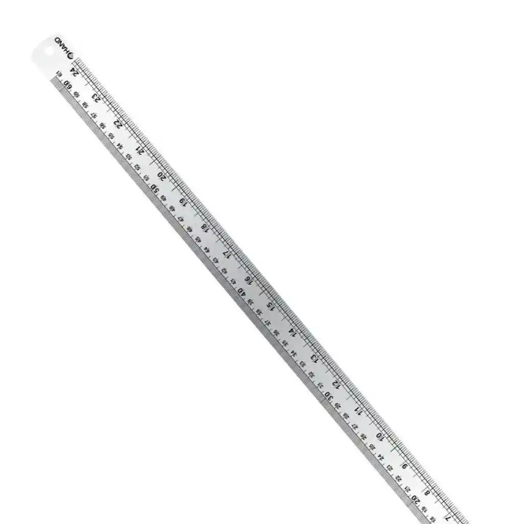 Regla Metalica 60cm, Acero Inox."hand"