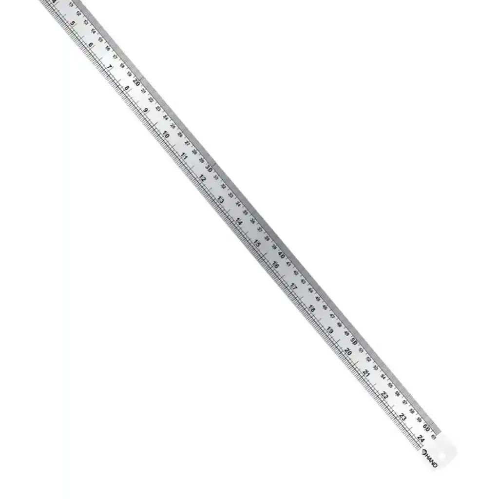 Regla Metalica 60cm, Acero Inox."hand"