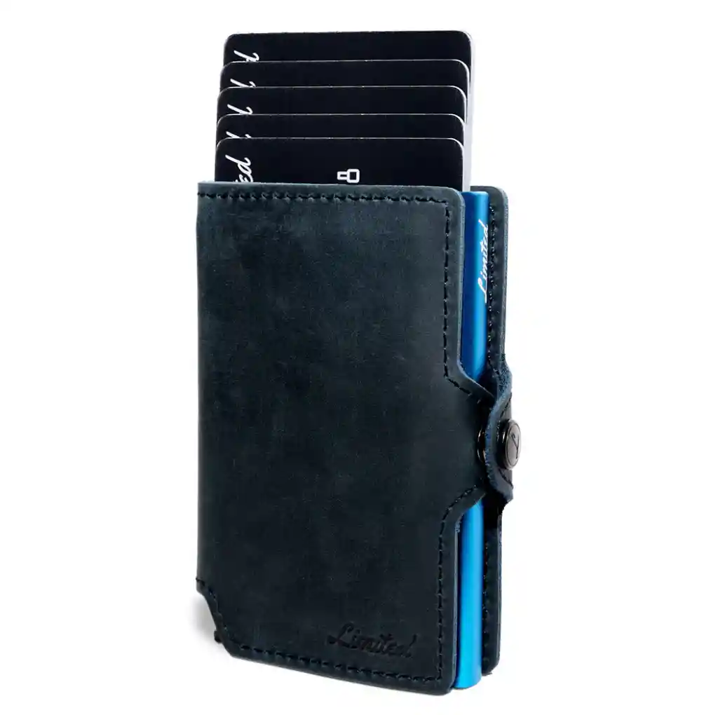 Billetera Leather Collection Blue