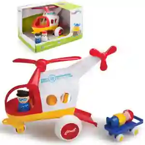 Helicóptero 30 Cm Con 2 Figuras