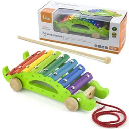 Xilófono Arrastre Madera Cocodrilo