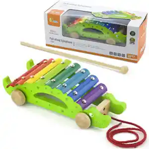 Xilófono Arrastre Madera Cocodrilo