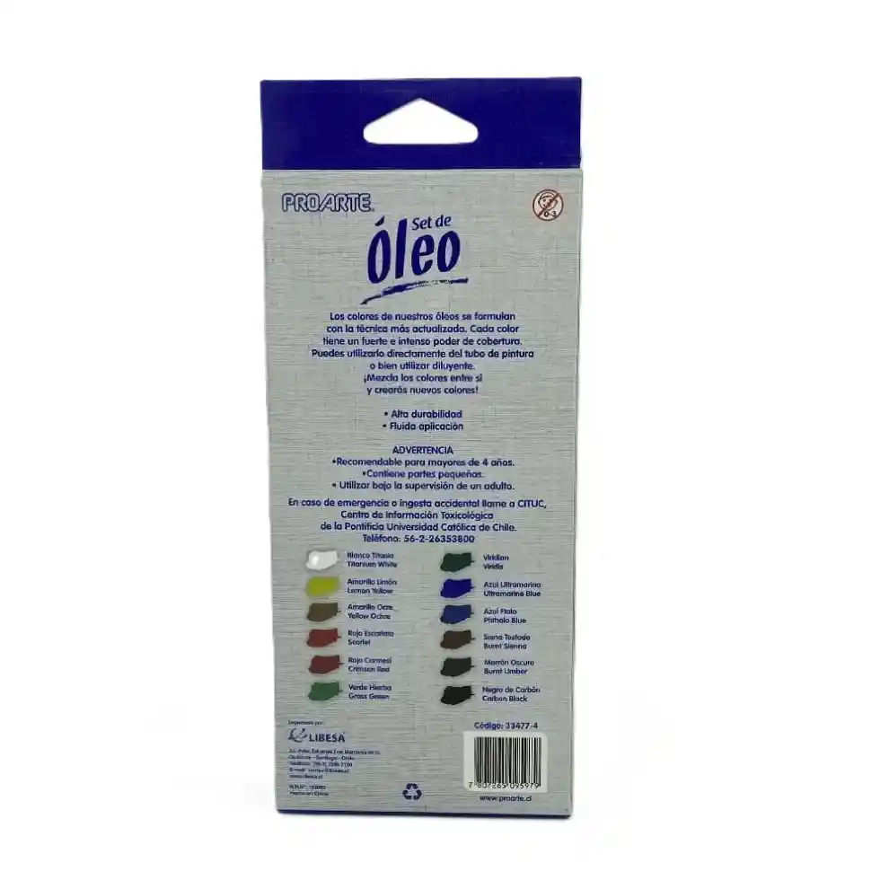 Set De Óleo 12 Tubos