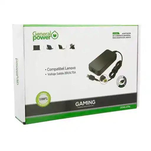 Cargador Notebook Gamer General Power Lenovo Tipo Usb 20v/6.75a 135w