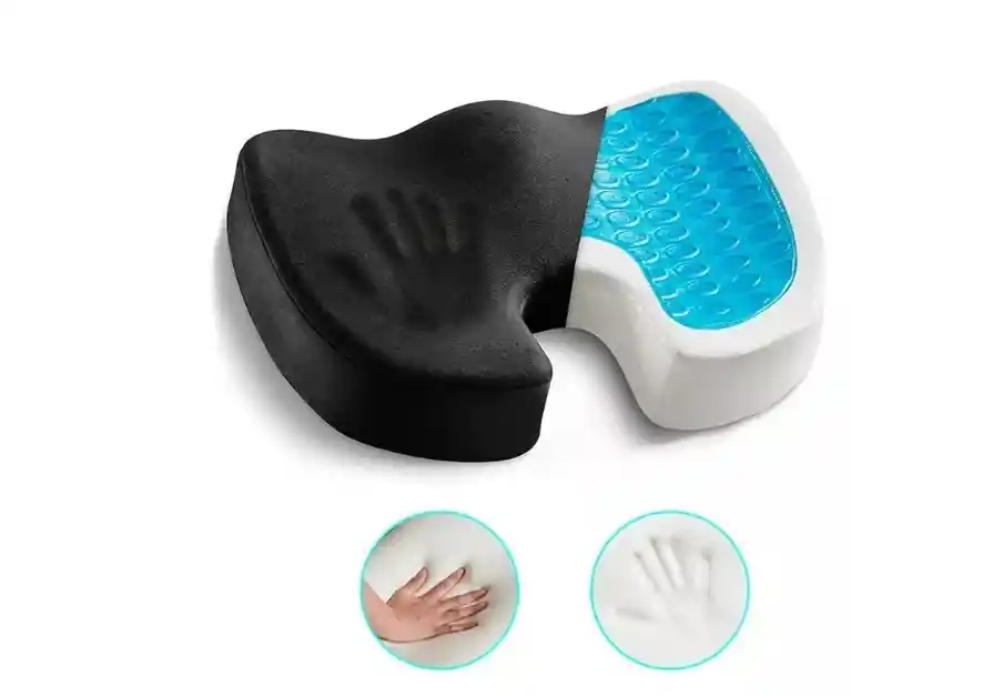 Cojín Asiento Memory Foam Y Gel Ortopédico Coxis Ergonomico