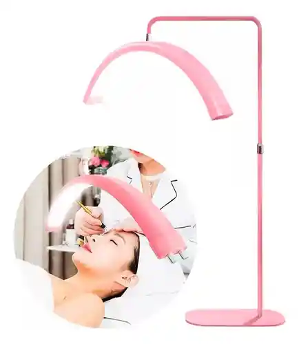 Lampara Led Con Pedestal Regulable Lashista Manicure Led Media Luna Estetica