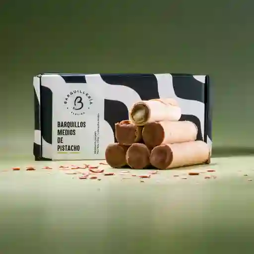 Barquillos Medios De Pistacho Caja De 12u