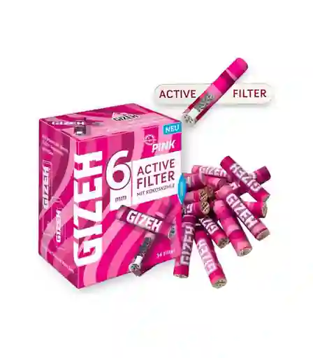 Boquillas Gizeh Carbón Activo 34 Unidades Rosados