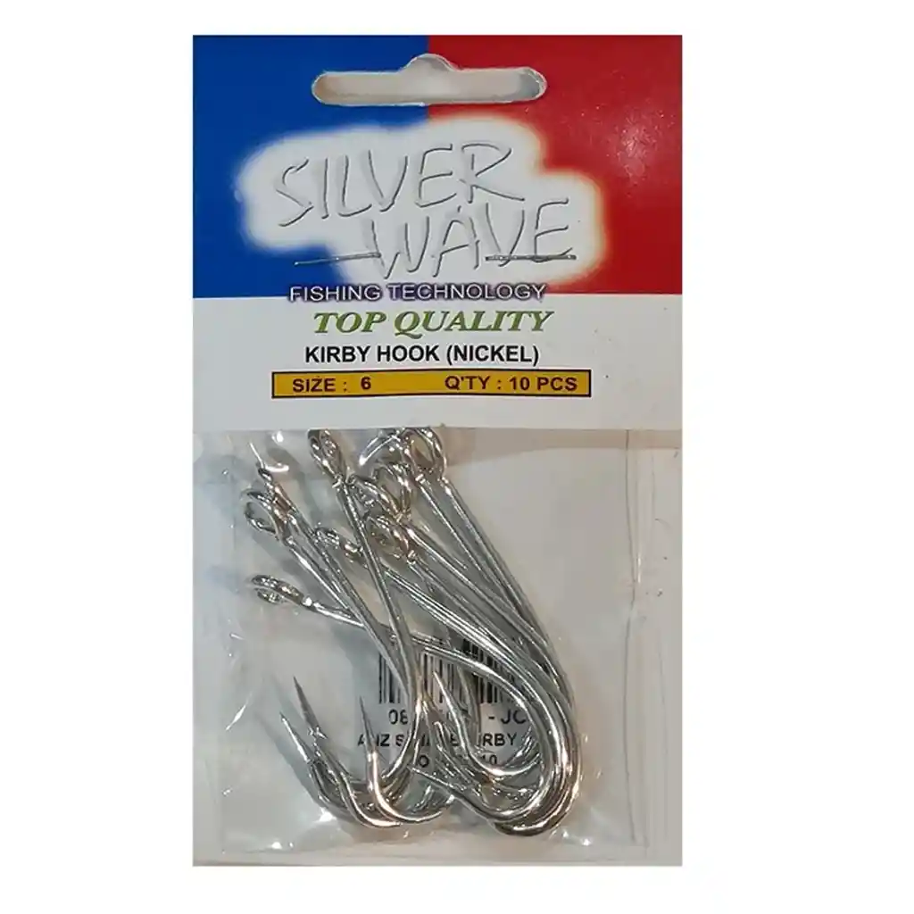 Anzuelo Silve Wave Kirby Sea #6 50mm 2,1gr Con Ojo Sobre Con 10 Anzuelos Pesca