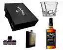 Pack Regalo Maletín Whisky Jack Daniels N7 Petaca Vasos