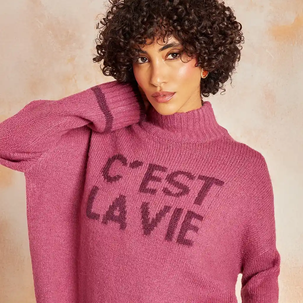 Chaleco Boho C'est La Vie Xl Rosado