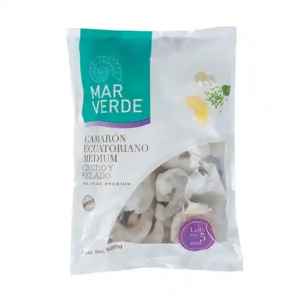 Camaron Ecuatoriano Mediano Crudo Pelado 500 Gr