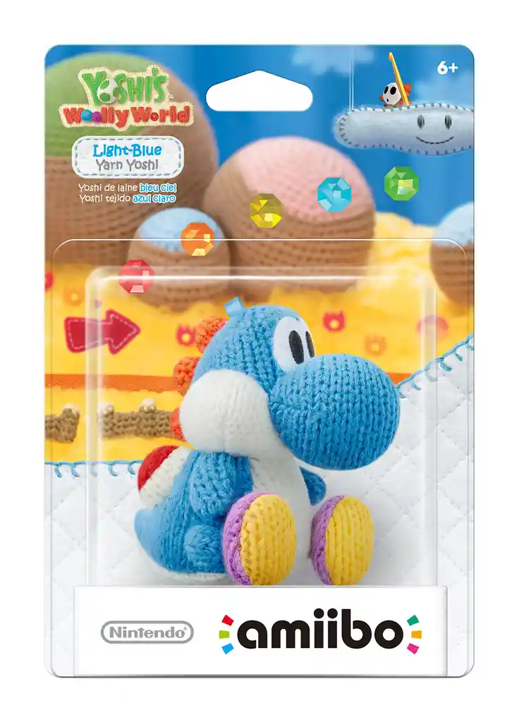 Figura Amiibo Yarn Yoshi - Yoshi's Wolly World Series (blue)