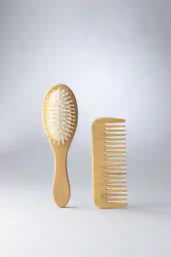 Cepillo + Peineta De Madera