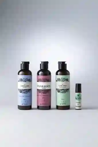 Pack Acné Y Piel Grasa: Gel Limpiador + Exfoliante + Gel Aloe Vera + Roll On Menta De Regalo