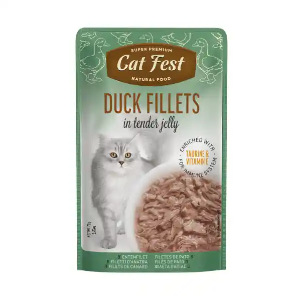 Cat Fest Filetes De Pato 70 Gr