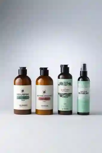 Pack Anticaspa: Shampoo 250ml + Acondicionador 250ml + Gel Aloe Vera 200ml + Agua De Romero 120ml
